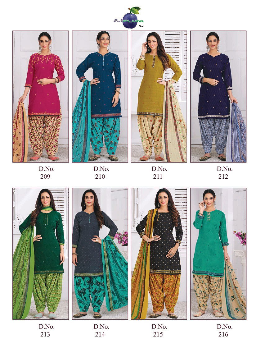 Black Plum Iconic 2 Cotton Printed Casual Daily Wear Ready Made Dress Collection